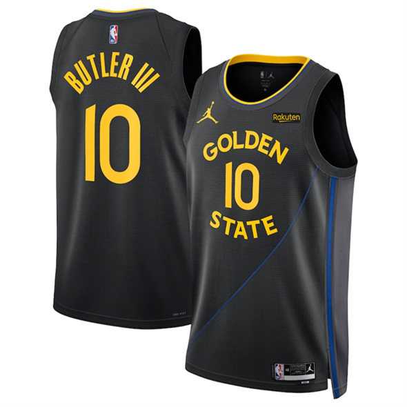 Men%27s Golden State Warriors #10 Jimmy Bulter III Black 2025 Statement Edition Stitched Jersey Dzhi